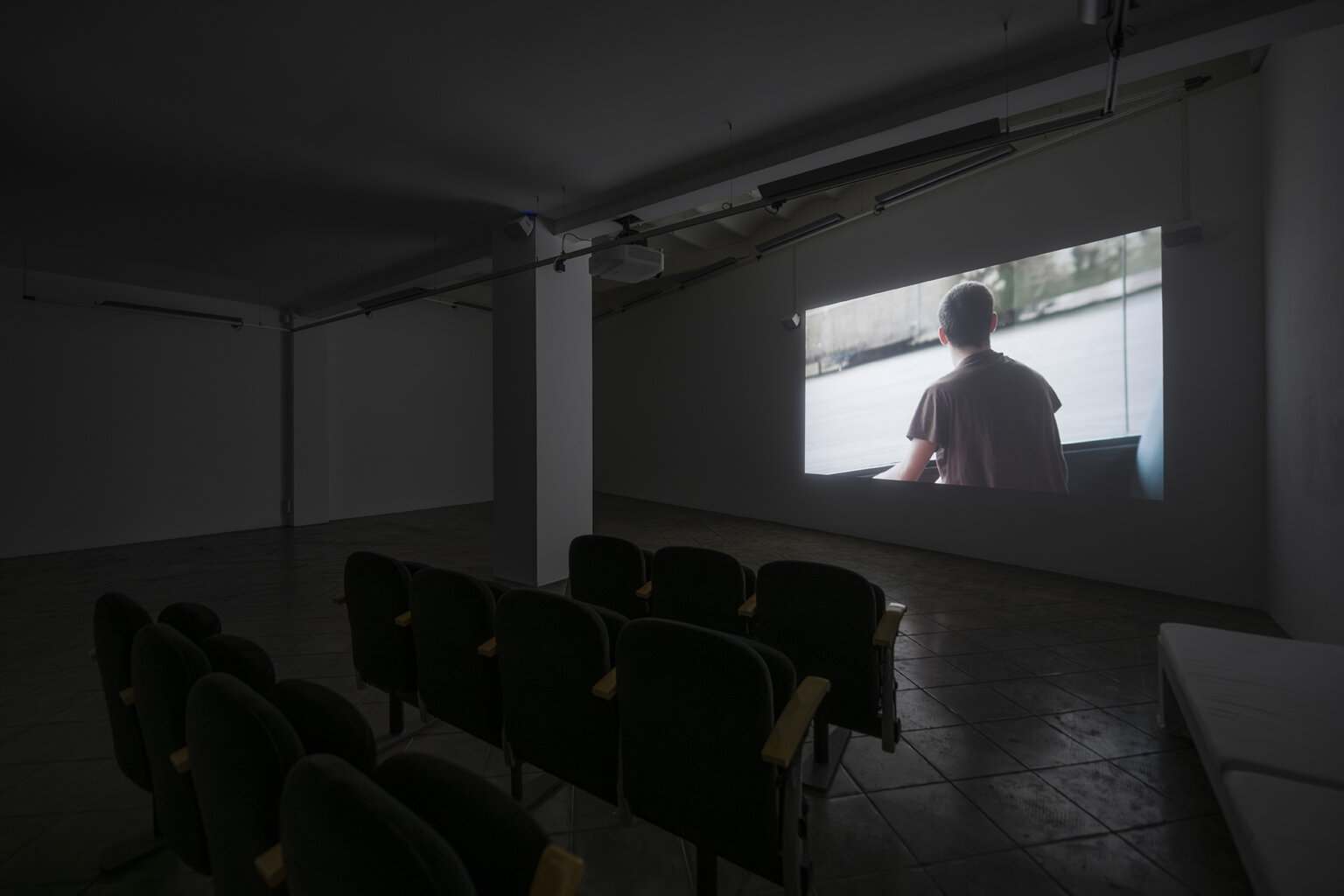 Installation view: Manon de Boer, Caco, João, Mava and Rebecca. From nothing to something to something else, part 2, 2019 | PROJECTIONS: MANON DE BOER, DORA GARCÍA & ROSALIND NASHASHIBI | ProjecteSD