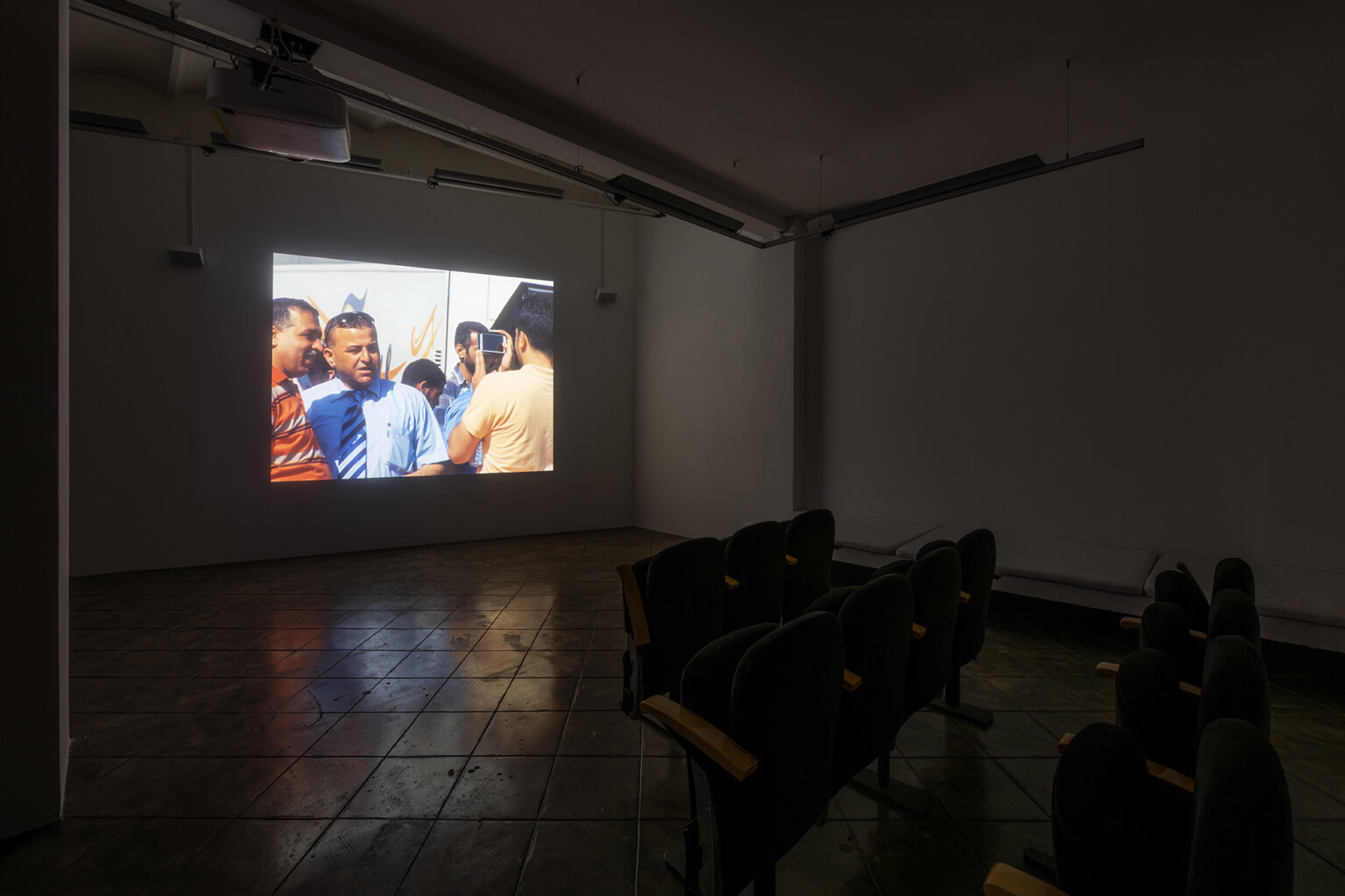 Installation views: Rosalind Nashashibi, Electrical Gaza, 2015 | PROJECTIONS: MANON DE BOER, DORA GARCÍA & ROSALIND NASHASHIBI | ProjecteSD