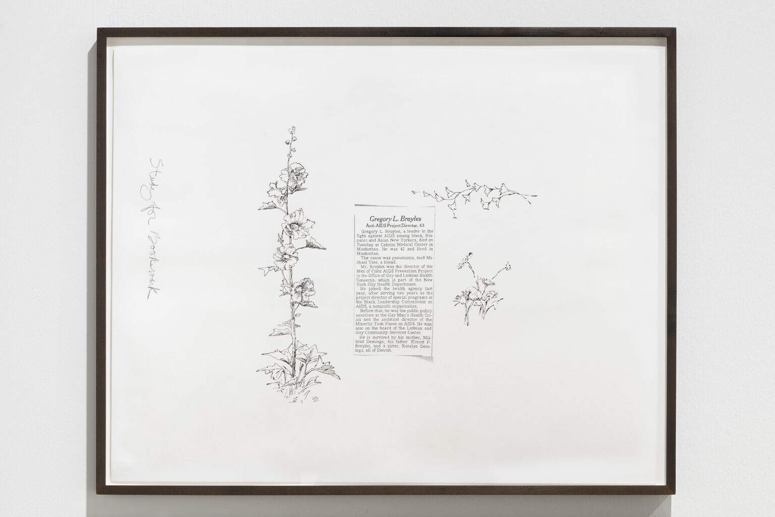 Allen Ruppersberg Study for Bookmark (Gregory Broyles), 1994 | ART BASEL 2026 | ProjecteSD